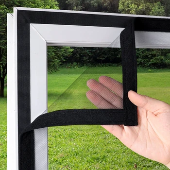 200x200cm Extra-Large Self-Adhesive Window and Door Screen, Reusable, Easy to Install, Mosquito and Insect Protection