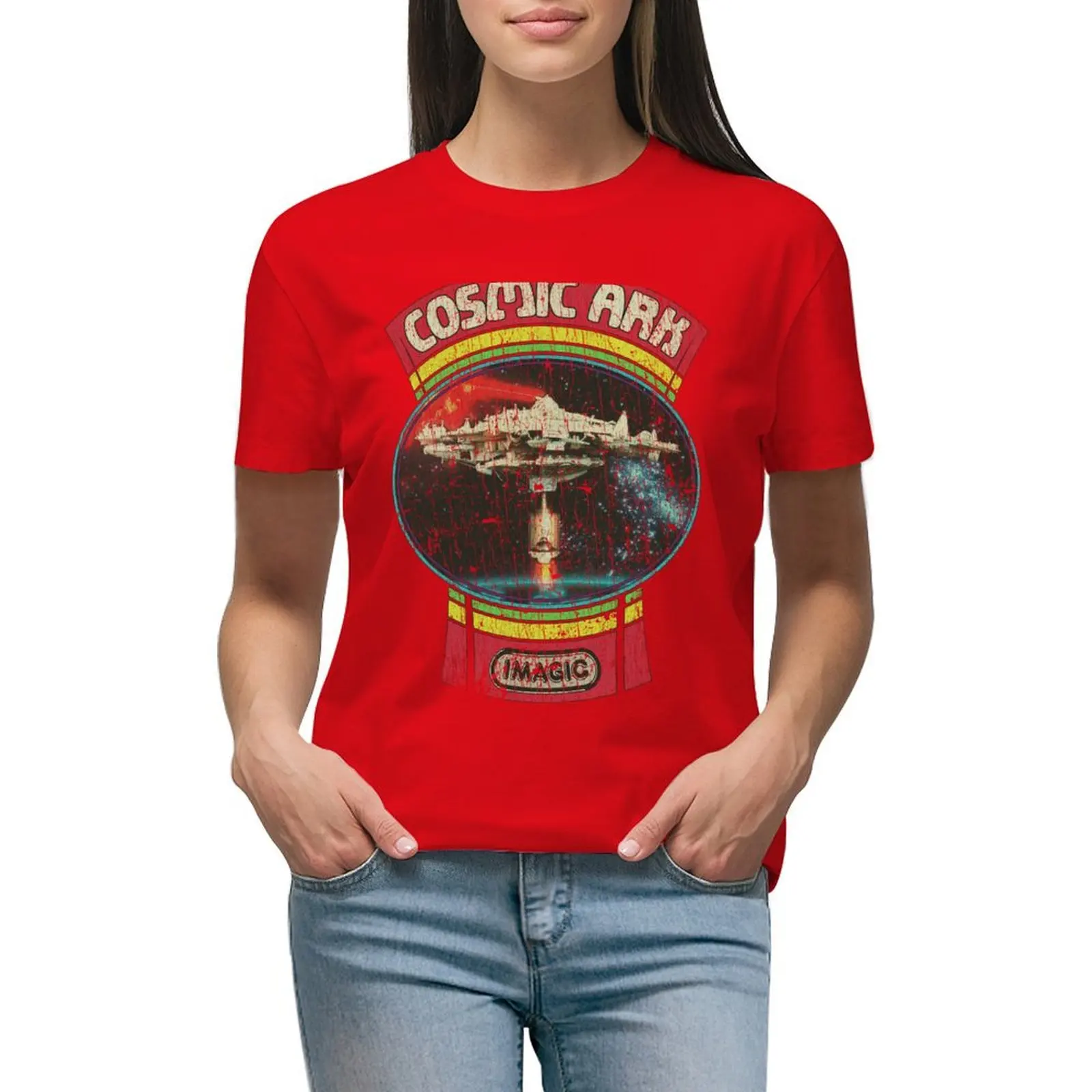 

Cosmic Ark 1982 T-shirt anime clothes kawaii clothes cat shirts for Women