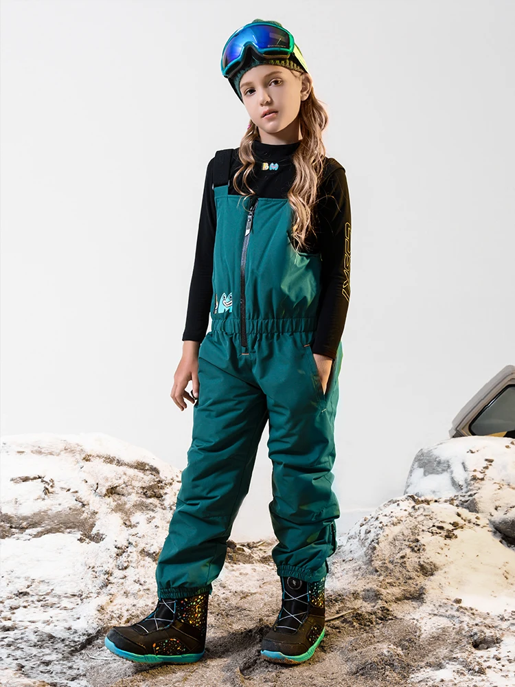 

LDSKI Kid's Ski Pants Warm Waterproof Comfortable Elastic Shoulder Straps Snowboarding Outdoor Winter Snow Sports Bib Overalls