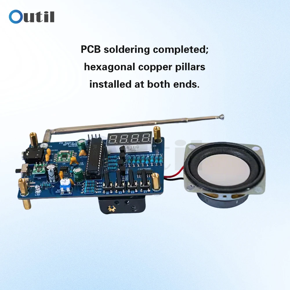 FM Radio Electronic DIY Kit with Digital Tube Display and Microcontroller Learning Assembly