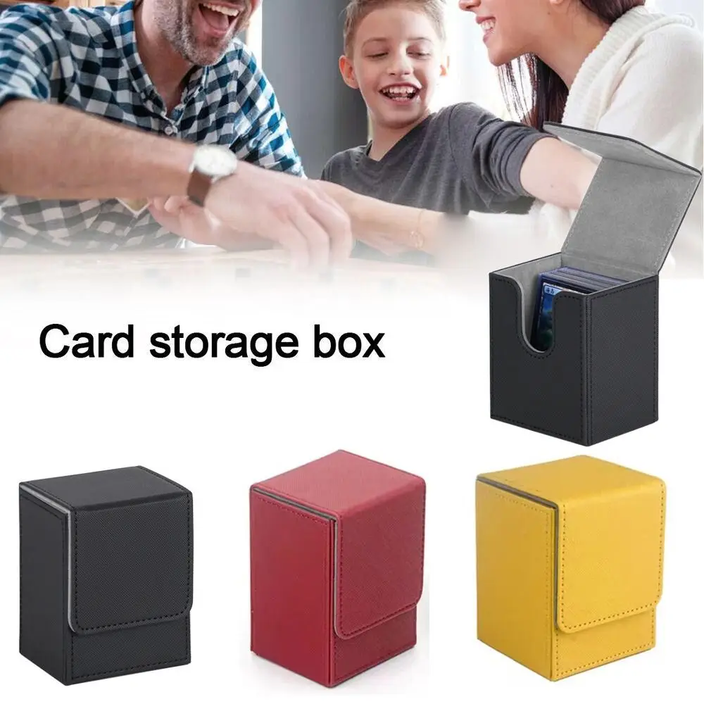 

PU Game MTG Trading Card Holder Collection Box Storage Organizer Storage Box Collectible Game Protectors Container Children