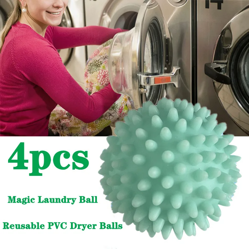PVCDryerBallReusableLaundryBallsWashingMachineDryingFabric