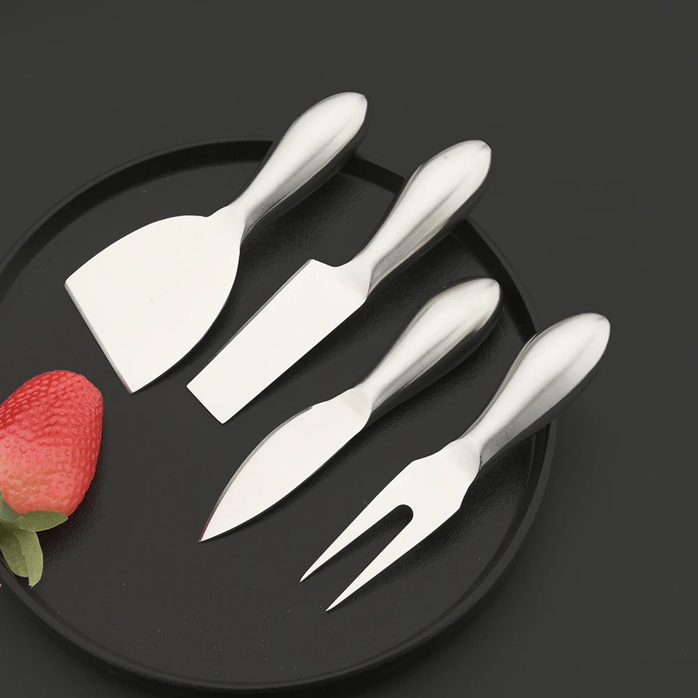 Description Picture 2 of item6Pcs Matte Gold Mini Knife Fork Chisel For Butter Cheese Slicer Cutter Stainless Steel Cutlery Tool Kitchen Gadget