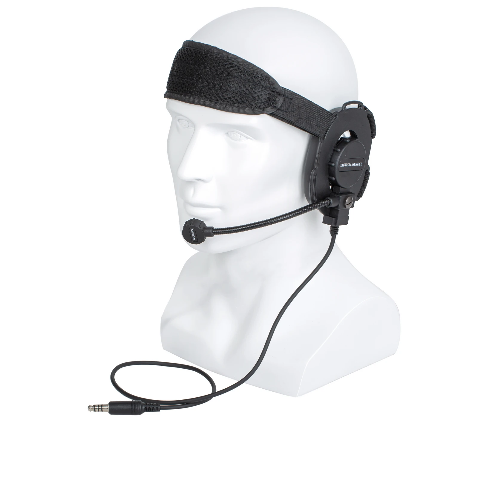 HD03 Tactical Bowman Elite II Headset Microphone with U94 PTT Adapter for Icom V8 V80 V82 walkie talkie Radio