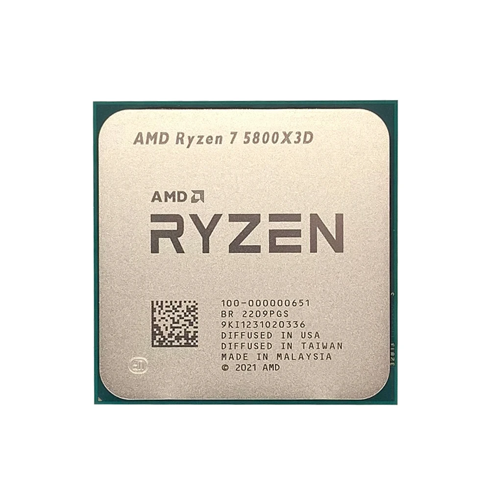 Amd ryzen 7 5800X3D R7 5800X3D 3.4 ghz 8コア16スレッドcpuプロセッサ7NM L3 = 96m  100-000000651ソケットAM4