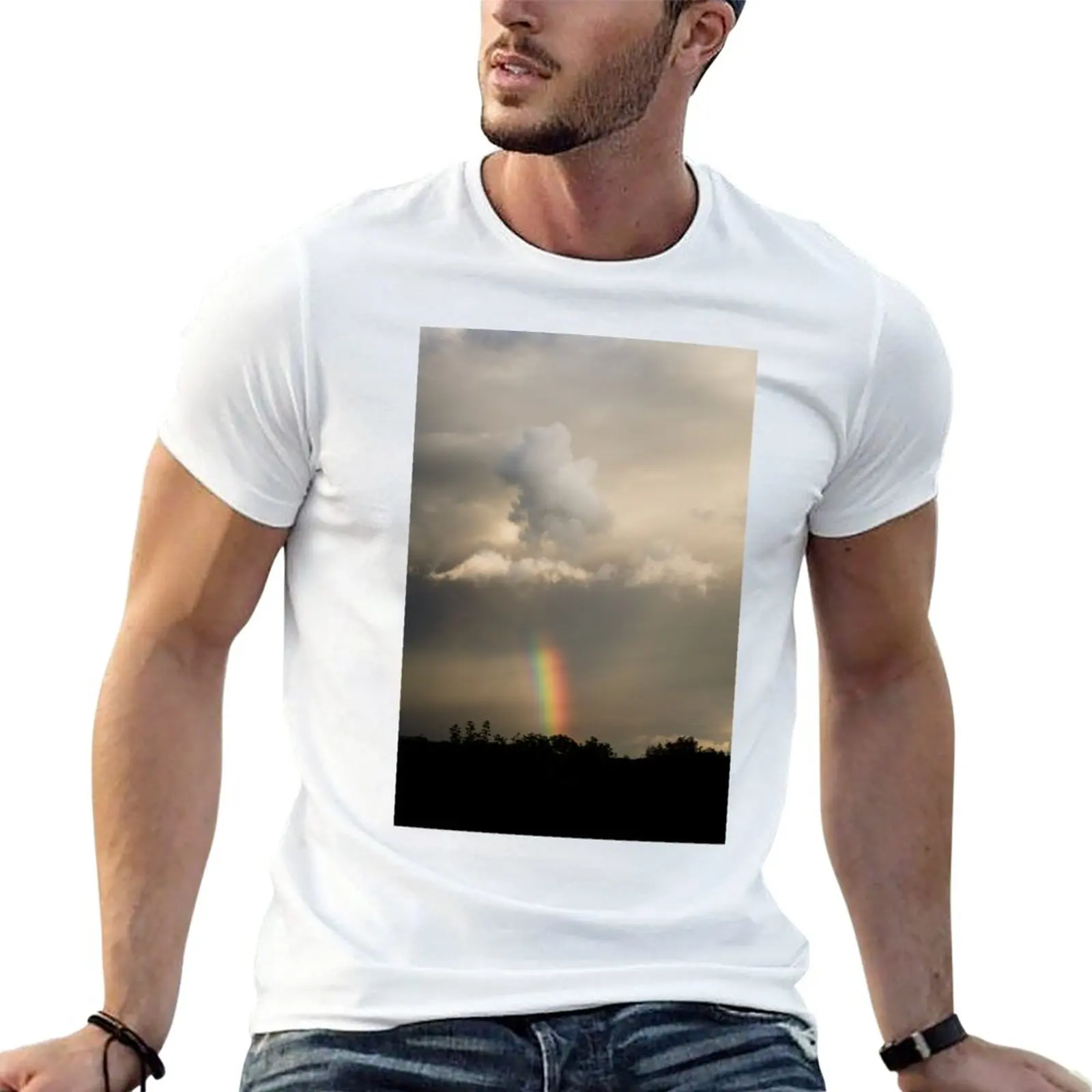 

New The Little Rainbow T-Shirt korean fashion tops mens cotton t shirts