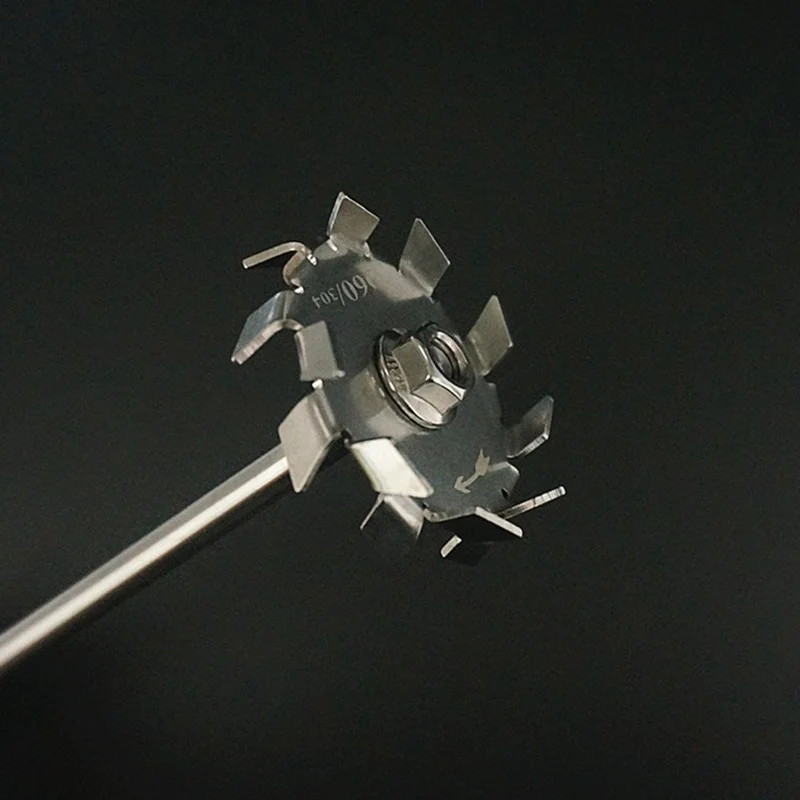 

1set 3cm-10cm Laboratory 304 Stainless Steel Sawtooth Disc Stirrer, Dispersive disc Agitator with Stirring Rod