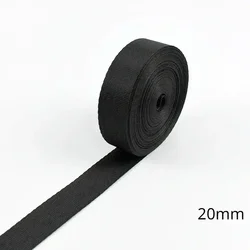 Durable Black Nylon Webbing Tape for DIY Crafts and Accessories (20mm)