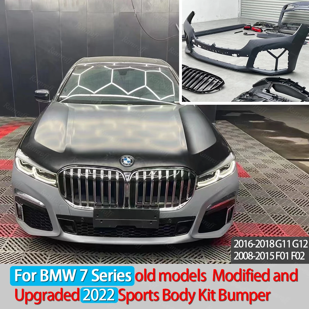 

For BMW 7 Series Old Models 2016-2018 G11 G12 2008-2015 F01 F02 Modified and Upgraded 22 Sports Body Kit Bumper Through Headligh