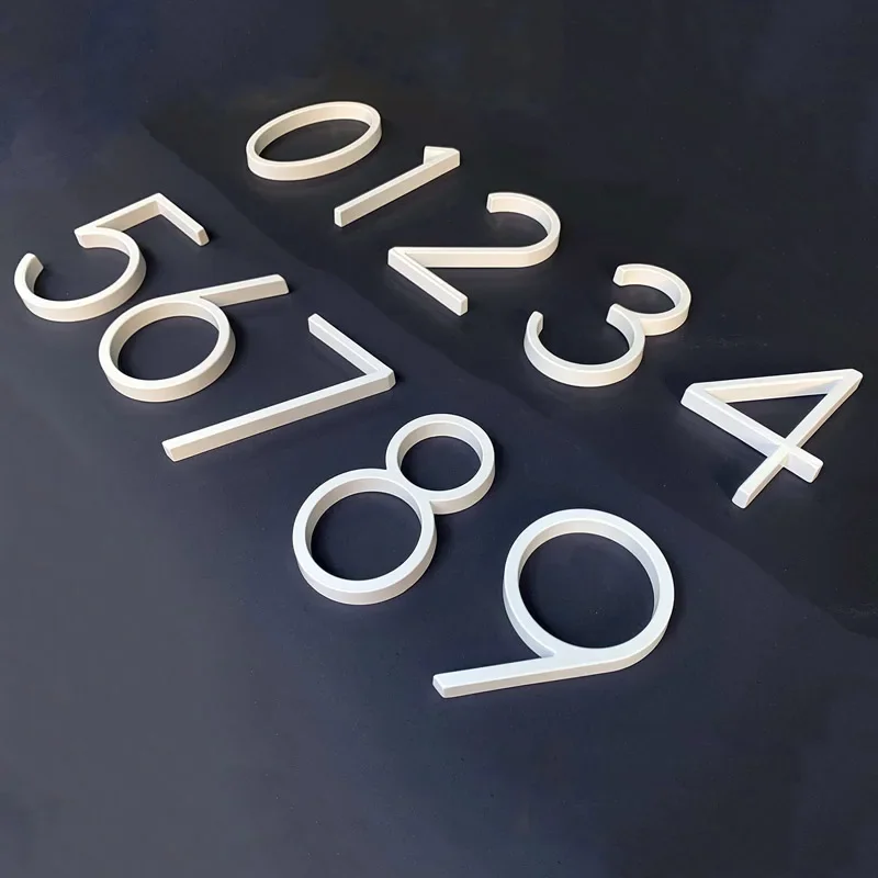125mm Floating House Numbers Doorplate Letters Metal Address Sign Plate Outdoor Street Door Plaque Number For Home Mailbox house number signs house numbers number plate door signs house wall plaques