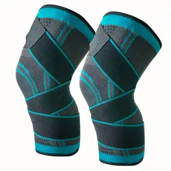 Breathable Knee Compression Sleeve for Pain Relief and Support in Sports & Fitness Activities (2Pcs Blue)