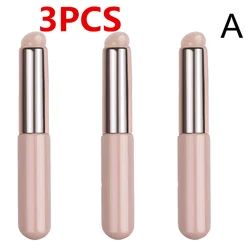 Silicone Lip Brush with Protective Cap - Soft Round Head for Flawless Makeup Application (A - 3PCS)