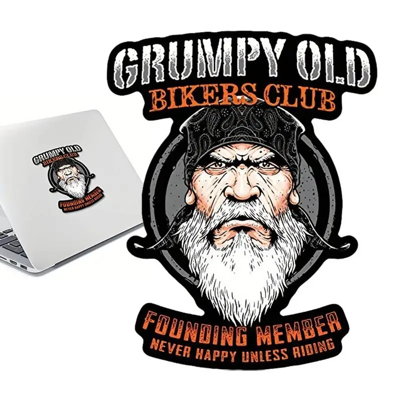 

Стикеры Grumpy для пожилых мужчин, Стикеры для пожилых людей для мотоциклов, автомобилей, передних и задних окон, стикеры для мотоциклов