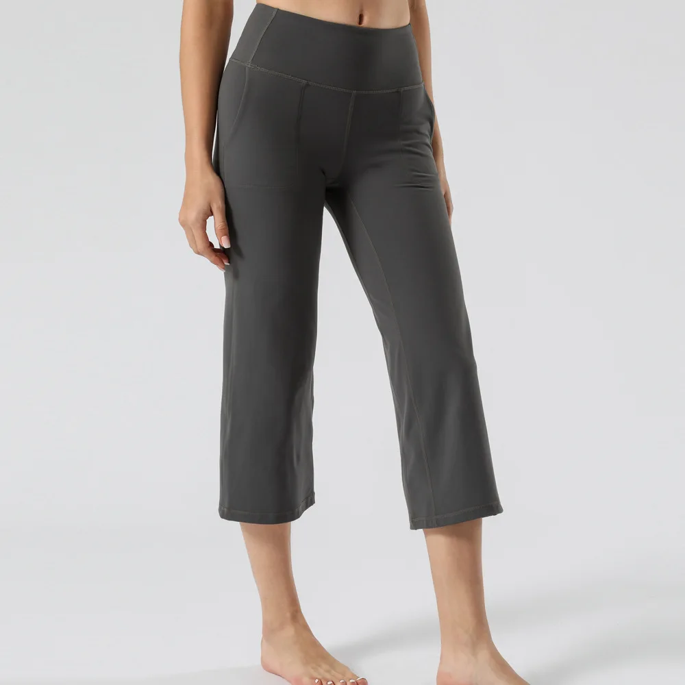 

Yoga Lulu Flare Pants Wide-Leg Cropped Pant High Rise Leggings Workout Gym Leggings Weightless Pants for Dancing