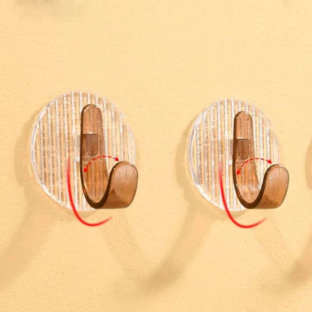 Akril Falhorog Erős Önmagarasztó Törülköző Horog Fürdőszoba Nincs Lyukasztó Fali Bevonat Függő Ajtó Kulccsatás Táska Tartó - Image 4