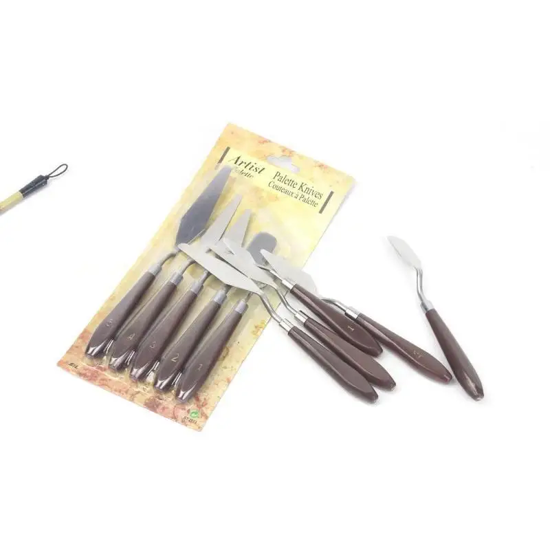 5Pcs/Set Oil Painting Scraper Palette Knife Watercolors Fine Acrylic Gouache Paint Spatula Pick Color Mixing Tools Art Supplies