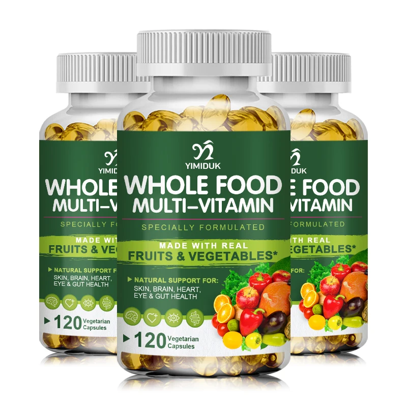 

Multi-Vitamin Complex Capsule Rich in Multivitamins & Dietary Fiber Whole Foods Boost Immunity & Increase Energy for Men & Women