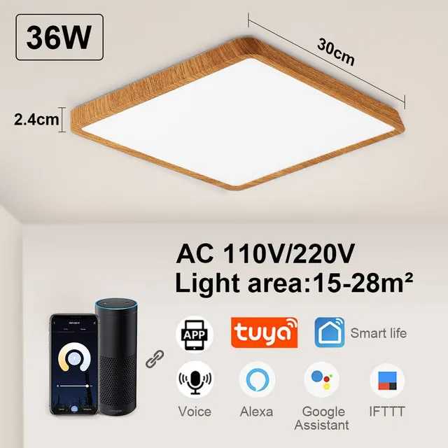 Wood Gr-Tuya APP-36W