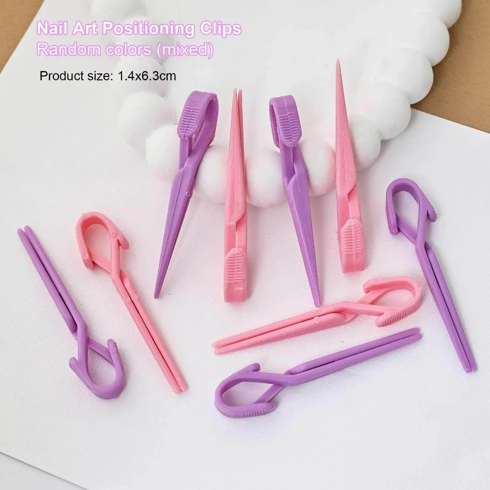 10PCS Portable Nail Oil Anti-Spill Clips Shaping Cross Shaping Tool Nail Art Positioning Clips Phototherapy Nail Auxiliary