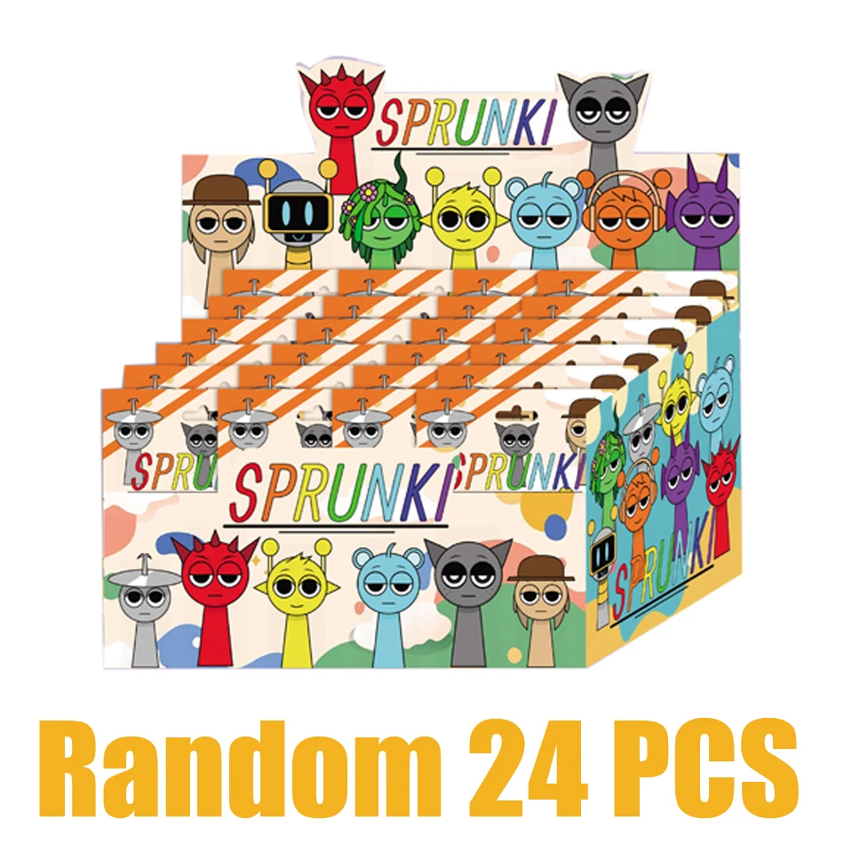 재미 있은 Sprunki 캐릭터 모델 블라인드 박스 PVC Sprunki 게임 액션 & 장난감 인형 캐릭터 세트 어린이 생일 크리스마스 선물