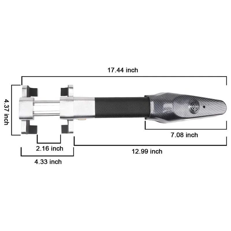 Steering Wheel Lock Car Steering Wheel Lock Universal Security Car Anti Theft Safety Alarm Lock Retractable Anti Theft Protection TLock