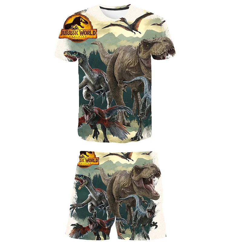 

Casual Baby Kids Sport Jurassic World Dominion Clothing Kids Dinosaurs Clothes Sets for Boys Costumes Cartoon Baby Clothes