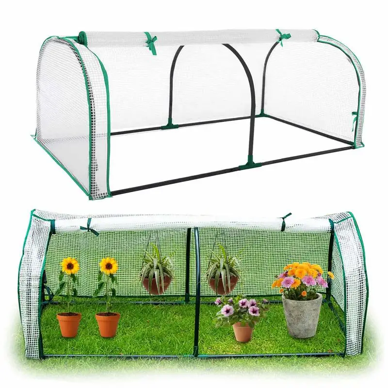 Portable Greenhouse Cover Home Tunnel Greenhouse Ventilated Without
