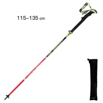 Carbon Fiber Folding Trekking Pole Ultralight Collapsible Trail Running Walking Stick Outdoor Camping 2 Piece