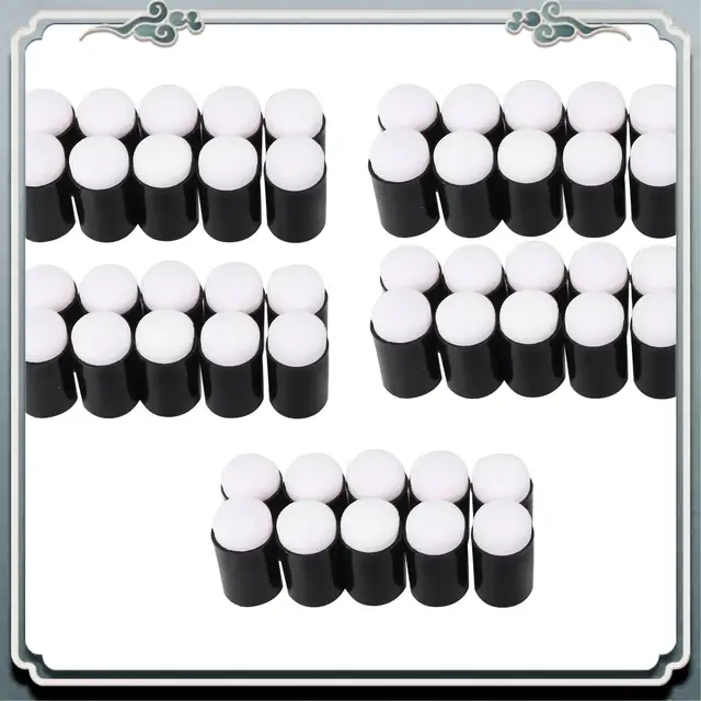 Premium 50Pcs Finger Sponge Dauber Painting Ink Pad Stamping Brush Craft Case Art Tools With Box Office School Drawing DIY Craft 3