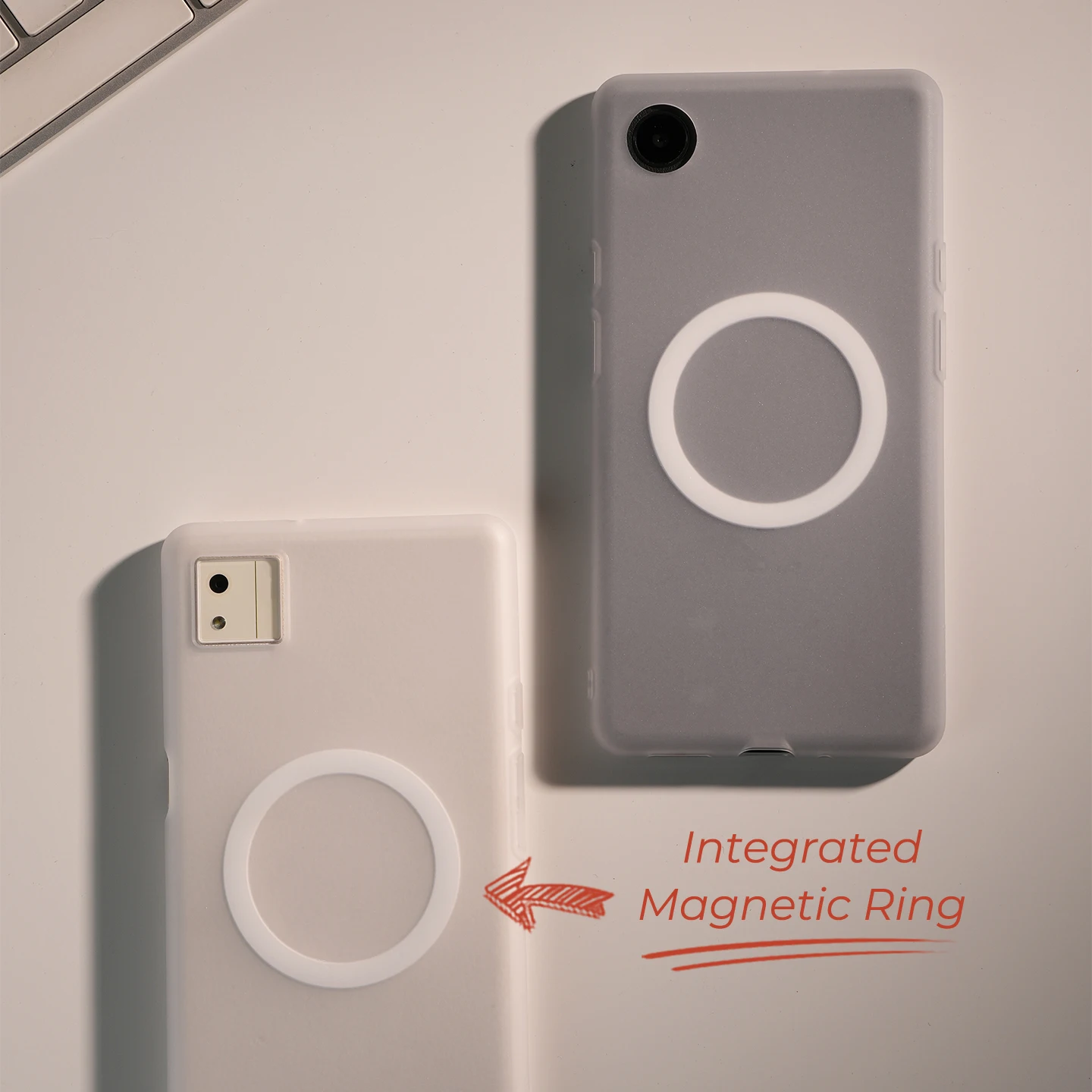 Twosheep Magnetic Matte Frosted Translucent Case with Strong Suction and Anti-Fingerprint TPU Soft Cover