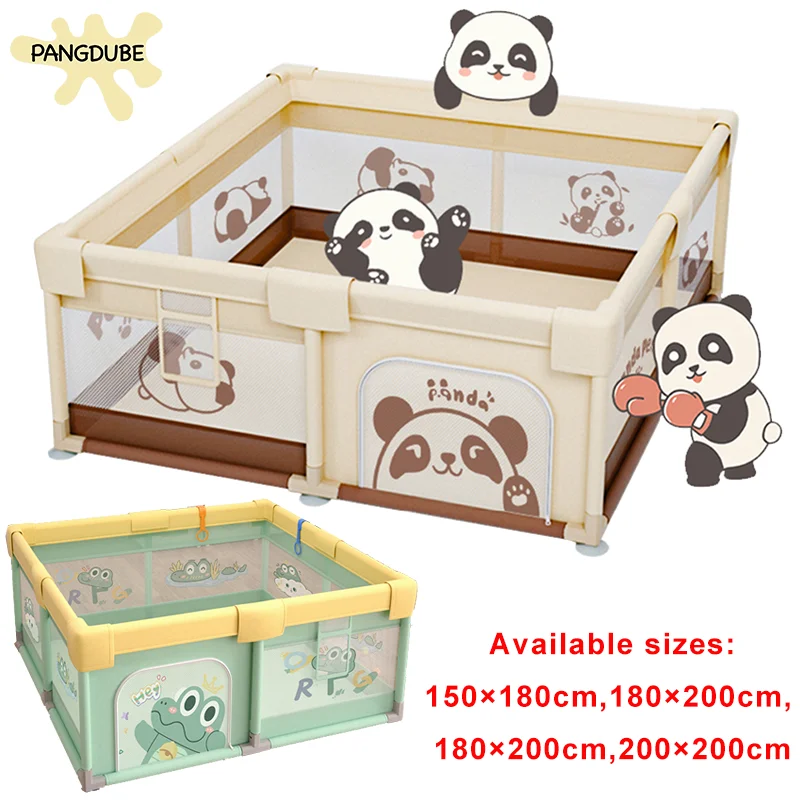 PANGDUBE Panda Baby Playpens Children's Playpen Optional 4 Sizes Playpen for Baby Activity Gym Kids Play Fence Playground