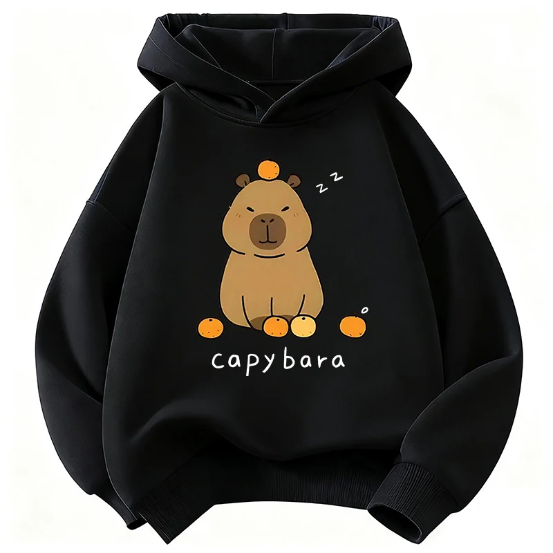 Trendy Capybara Funny Children's Hoodie Sweatshirt Cute Harajuku Hoody for Boys Girls Autumn Spring Casual Hoodies 2