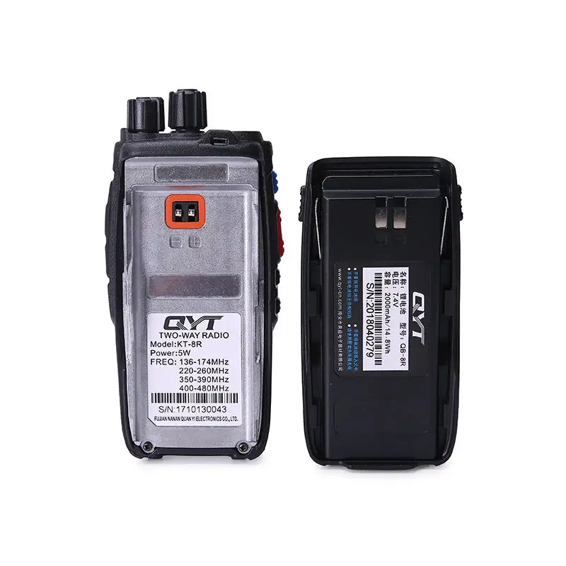 QYT KT-8R 5W Quad Band 136-174MHz 220-260MHz 350-390MHz 400-480MHz  FM Transceiver Color Large Screen