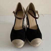 SIMLOVEYO Women espadrille Ladies Wedge sandals High heels Platform Bohemia weave strap sandalia red pumps size 34-43 A2096 - Image 4