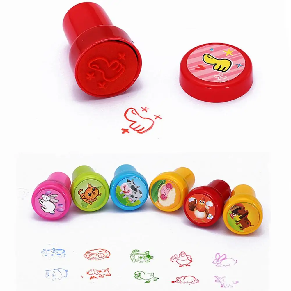 10pcs Assorted Stamps for Kids Self-ink Stamps Children Toy Stamps Smiley  Face Seal Scrapbooking DIY Painting Photo Album Decor - AliExpress