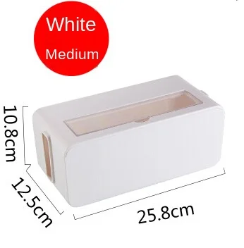 Plastic Wire Storage Box Power Line Storage CasesJunction Box Cable Tidy Storage Box Household Necessities Home Organizer plastic bins with lids Storage Boxes & Bins