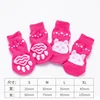4 Pcs/set of Cute Pet Dog Socks with Printed Non-slip Cat and Puppy Shoes To Protect and Prevent Dirt Warm Pet Socks 6