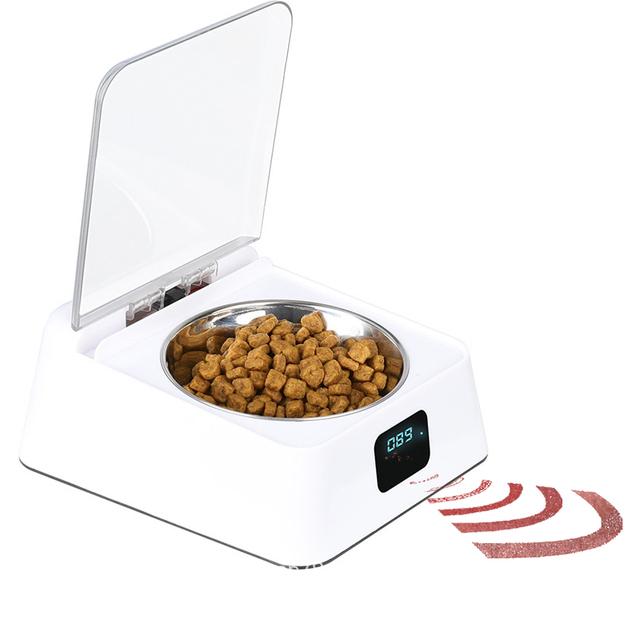 Pet Feeder Bowl Infrared Sensor Auto Open Cover Intelligent Feeder Anti-mouse Moisture-proof Dog Cat Food Dispenser