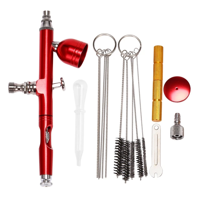 7Cc 0.3 Nozzles Airbrush With 11Pcs Set Cleaning Accessories Cake  Decorating Brushes For Manicure Air Brush