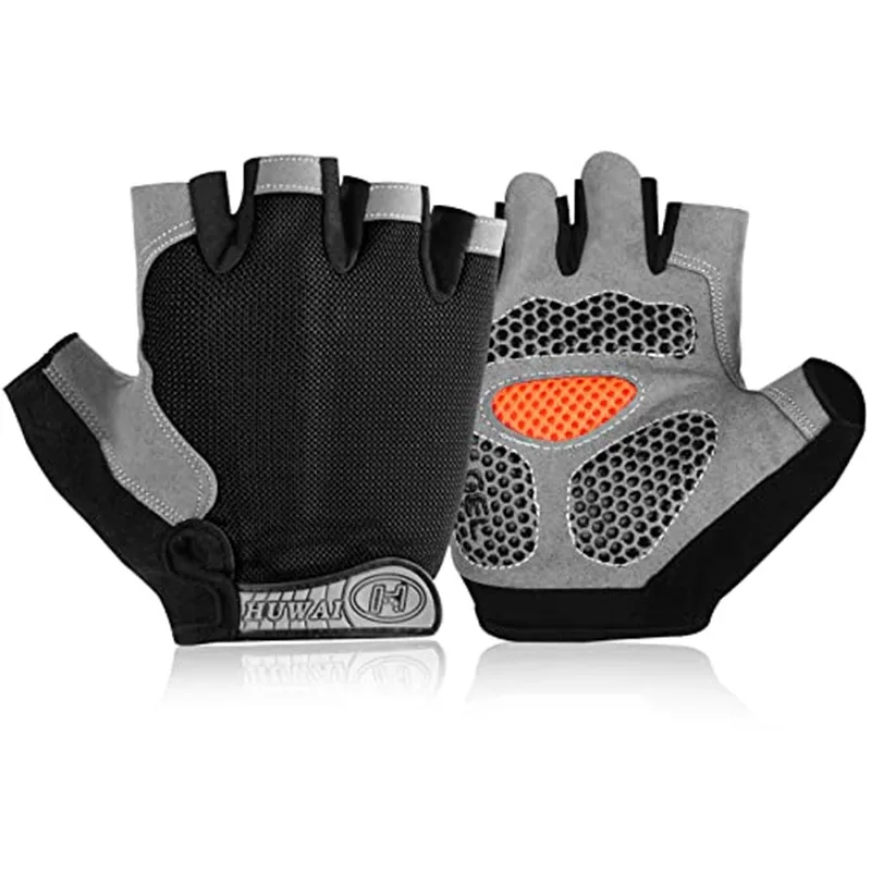 Men Women Gym Gloves Weightlifting Fitness Training Non Slip Palm Protector Breathable Fingerless Bike Bicycle Cycling Gloves