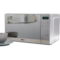 Compact countertop microwave, 0.7 cubic foot capacity, digital touch screen, one-touch button start, 6 preset cooking modes 1