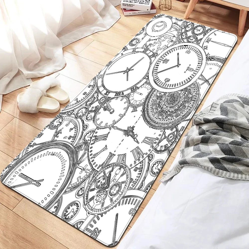 Time travel Room Mats Cheaper Anti-slip Modern Living Room Balcony Printed Welcome Rug 6