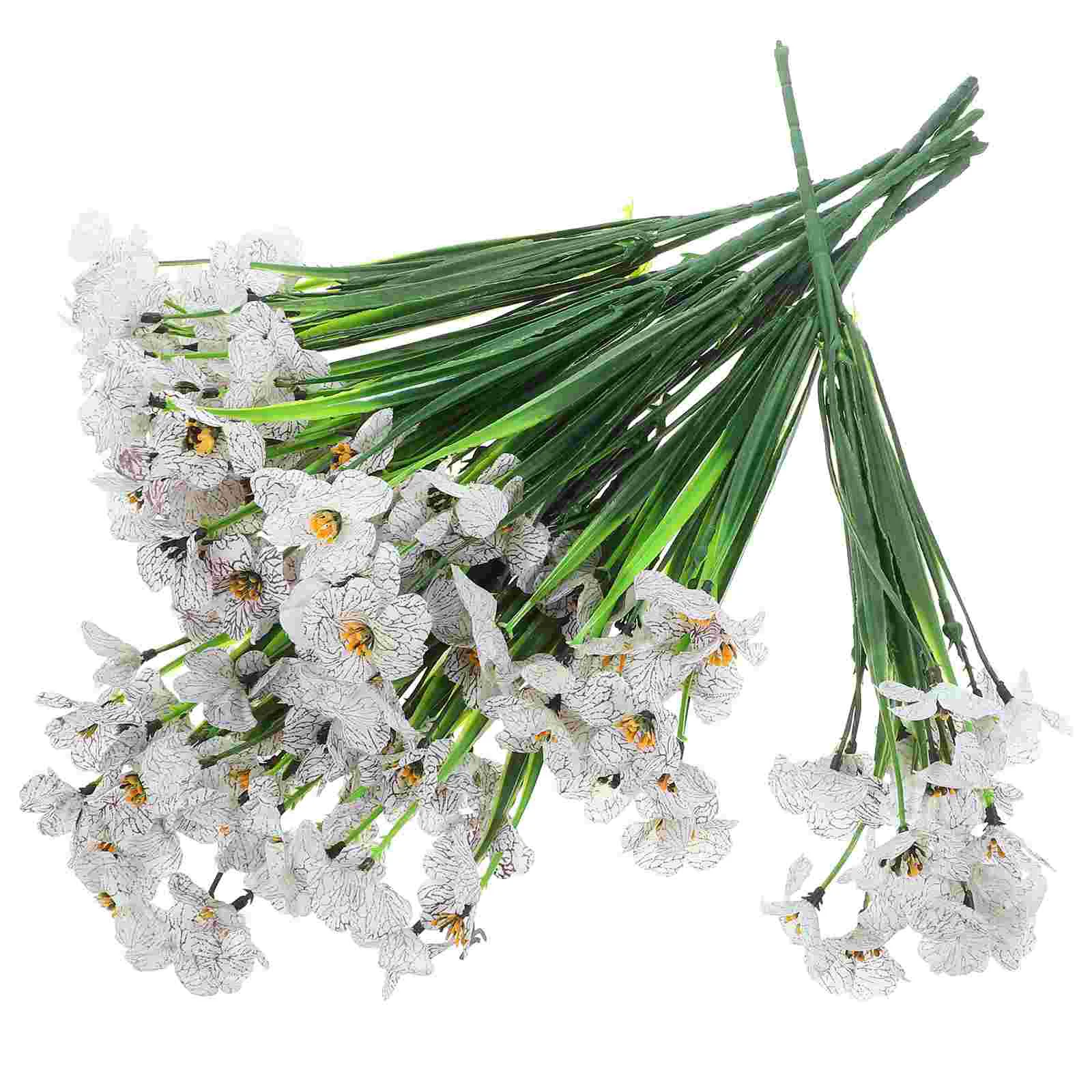 

8 Pcs Dining Table Decor Artificial Flower Bouquet for Holiday DIY Arrangement White Violet Flowers Office