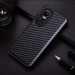 Carbon Fibre Shockproof Slim Non-Slip Full Body Protective Phone Case for Reno 8 Pro Plus (Black)