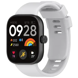 Premium Soft Silicone Strap for Smartwatch - Replacement Band & Accessories (Light gray)