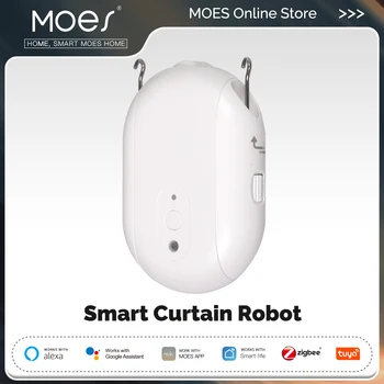 MOES Tuya ZigBee Smart Tenda Elettrica Robot Temporizzazione Apri Automatico Più Vicino Sensore di Luce App Supporto di Controllo Remoto Alexa GoogleHome
