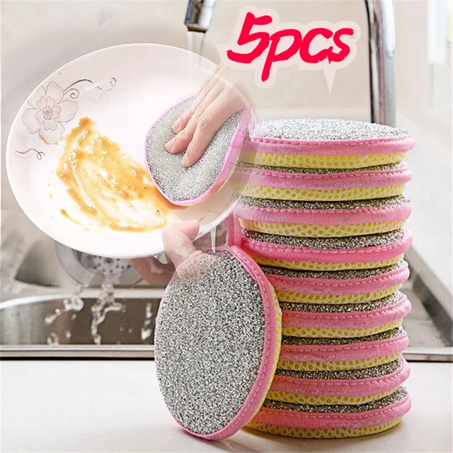 Kitchen Brushes Washing Dishes  Sponge Washing Dishes Handle - Kitchen  Cleaning - Aliexpress