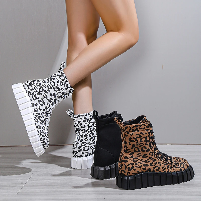 Winter Leopard Print Shoes Women's Winter Shoes 2022 Leopard Print