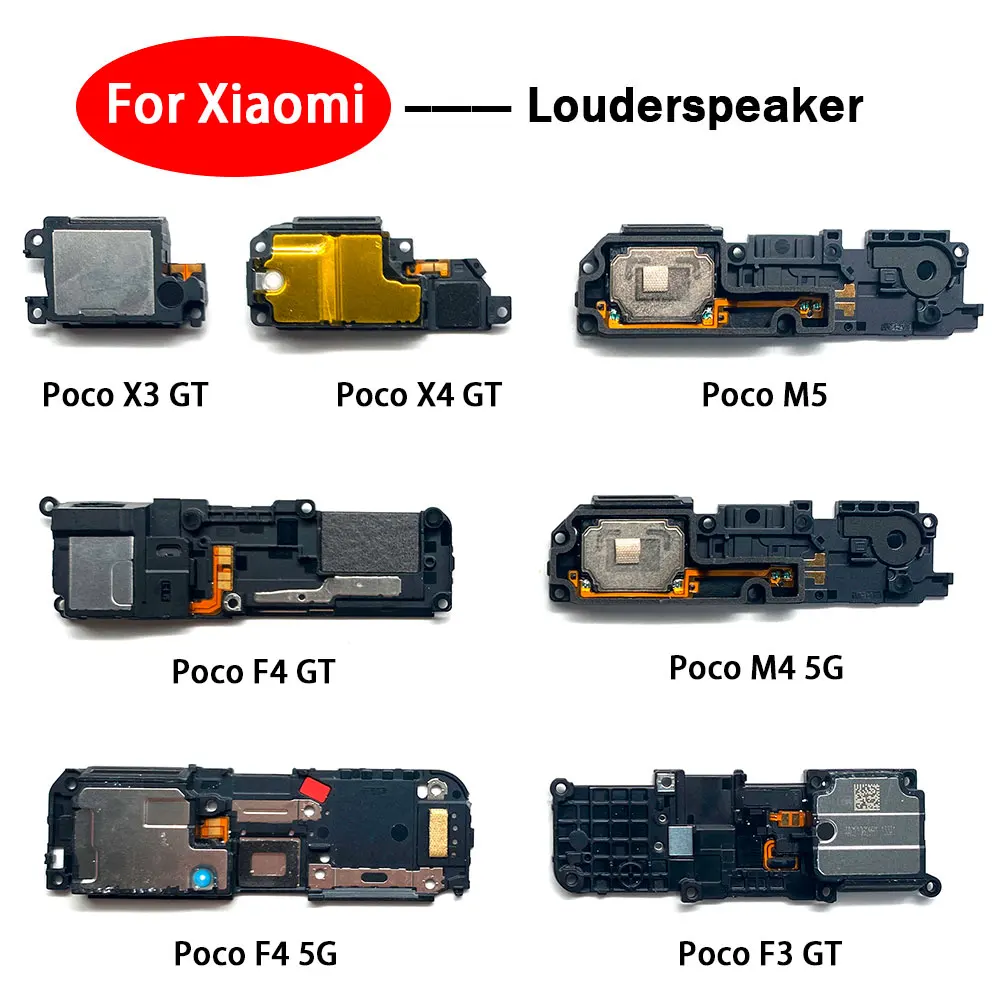 

Ear Rear Bottom Loudspeaker Buzzer Ringer Loud Receiver Speaker Flex Cable For Xiaomi Poco F3 F4 5G M4 M5 X3 X4 GT Parts