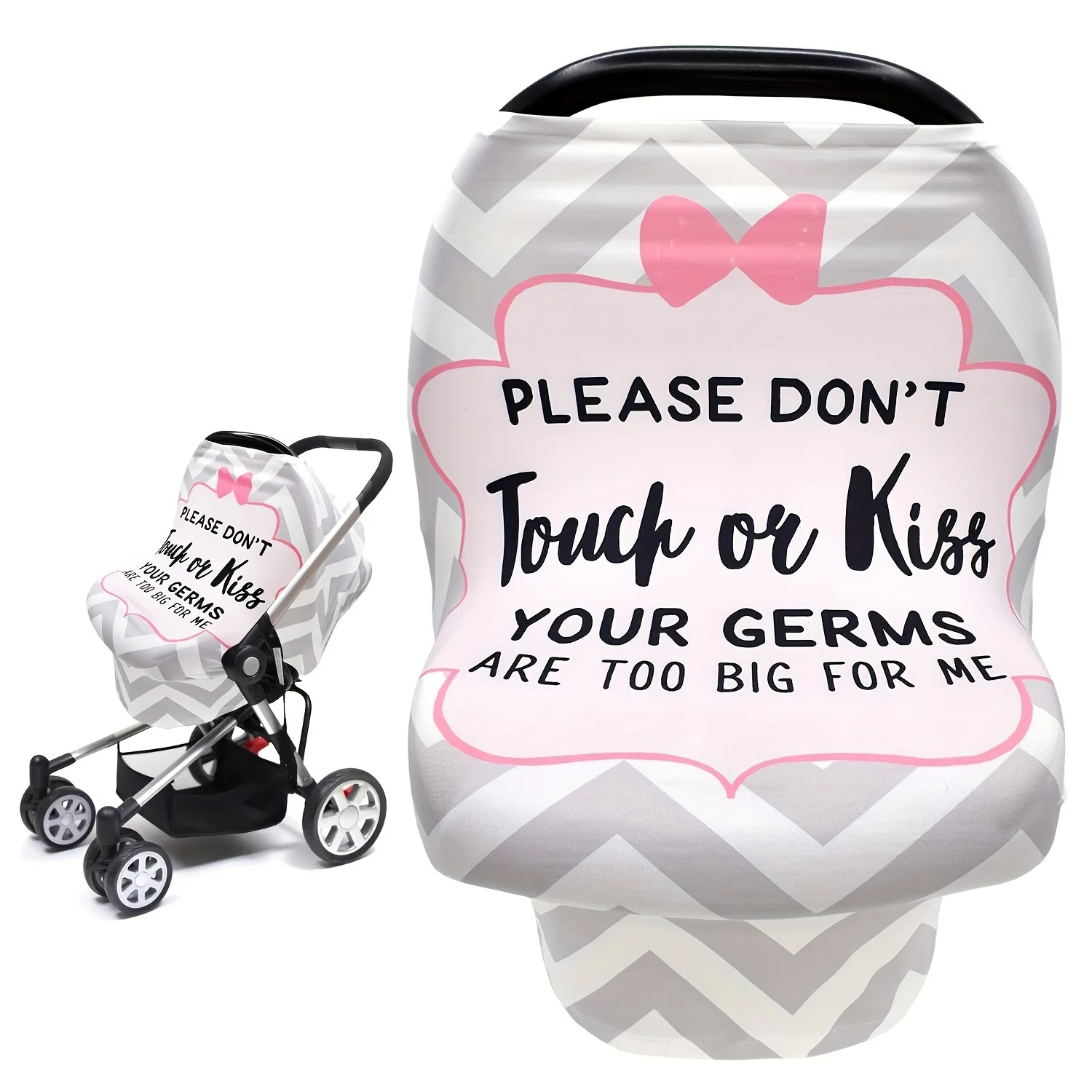 Car Seat Cover for Babies, Multi Use Infant Carseat Canopy for Stroller/Shopping Cart/High Chair, Baby Shower Gifts Boy Girl